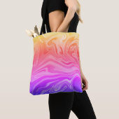 Trendy Paars Red Yellow Abstract Tote Bag (Dichtbij)