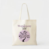 Trendy Paars Tree Artwork Family Reunion Memento Tote Bag (Voorkant)