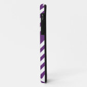 Trendy Paars White Chevron Pattern & Custom Name Case-Mate iPhone Case (Achterkant/links)