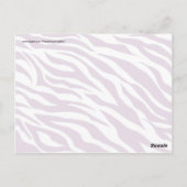 Trendy Paars White Zebra Stripe Wild Animal Print Briefkaart (Achterkant)