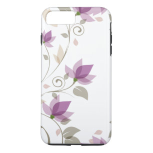 Trendy Paarse Abstracte bloemen Case-Mate iPhone Case