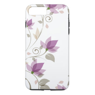 Trendy Paarse Abstracte bloemen Case-Mate iPhone Case