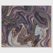 Trendy Paarse aqua marbling design Cadeaupapier (Vlak)