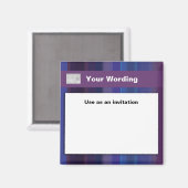 Trendy paarse blauwe strepen - aanpasbaar magneet (Voorkant / Achterkant)