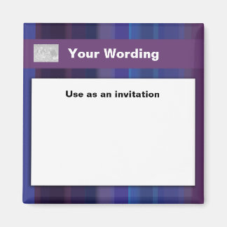 Trendy paarse blauwe strepen - aanpasbaar magneet