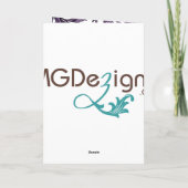 trendy paarse bloeiende zaken Dank u Kaarten (Achterkant)