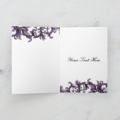 trendy paarse bloeiende zaken Dank u Kaarten (Binnen)