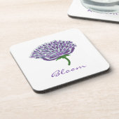 Trendy Paarse Bloem Drankjes Onderzetter (Linkerzijde)