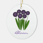 Trendy Paarse Bloem Keramisch Ornament (Links)