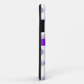 Trendy paarse bloemen patroon iPhone Case (Achterkant/rechts)