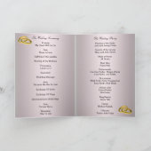 Trendy Paarse Bloemige Chic Programkaart Programma (Binnen)