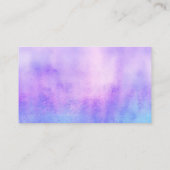Trendy Paarse Blue Waterverf Marble Visitekaartje (Achterkant)