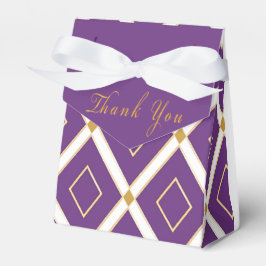 Trendy Paarse Dynamische Patronen Bedankdoosjes