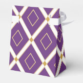Trendy Paarse Dynamische Patronen Bedankdoosjes (Achterkant)