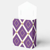 Trendy Paarse Dynamische Patroonprint Bedankdoosjes (Geopend)