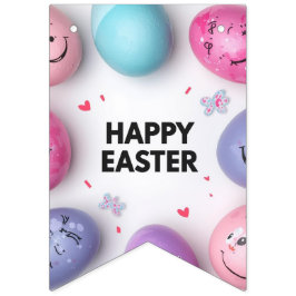 Trendy paarse en roze Pasen eieren inpakpapier  Vlaggetjes