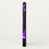 Trendy Paarse en zwarte Zebra Stripe telefoontas Case-Mate iPhone Case (Achterkant/links)