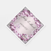 Trendy Paarse Floral Chic Paper Napkins Servet (Hoek)
