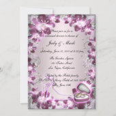 Trendy Paarse Floral Chic Rehearsal Dinner Invite Kaart (Voorkant)
