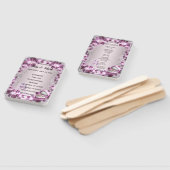 Trendy Paarse Floral Chic Wedding Handwaaier (Niet-gemonteerd)