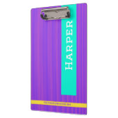 Trendy Paarse gepersonaliseerde naam Klembord (Links)