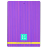 Trendy Paarse gepersonaliseerde naam Klembord (Achterkant)