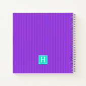 Trendy Paarse gepersonaliseerde naam Notitieboek (Achterkant)