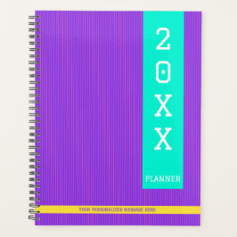 Trendy Paarse gepersonaliseerde naam Planner