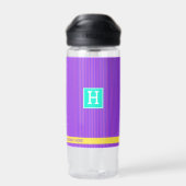 Trendy Paarse gepersonaliseerde naam Waterfles (Achterkant)