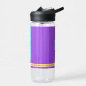 Trendy Paarse gepersonaliseerde naam Waterfles (Links)