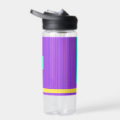 Trendy Paarse gepersonaliseerde naam Waterfles (Rechts)