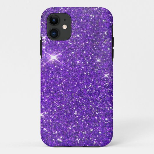 Trendy Paarse Glitter Glamour Case-Mate iPhone Case (Achterkant)