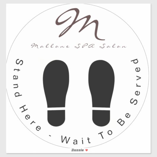 Trendy Paarse Glitter SPA Wacht hier Vloer Sticker (Vel)
