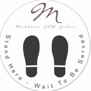 Trendy Paarse Glitter SPA Wacht hier Vloer Sticker