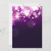 Trendy Paarse Glitter Sparkles Stylish Wedding Kaart (Achterkant)