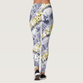 Trendy Paarse Glitter Tie Dye Leggings (Achterkant)