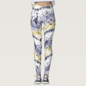 Trendy Paarse Glitter Tie Dye Leggings (Voorkant)