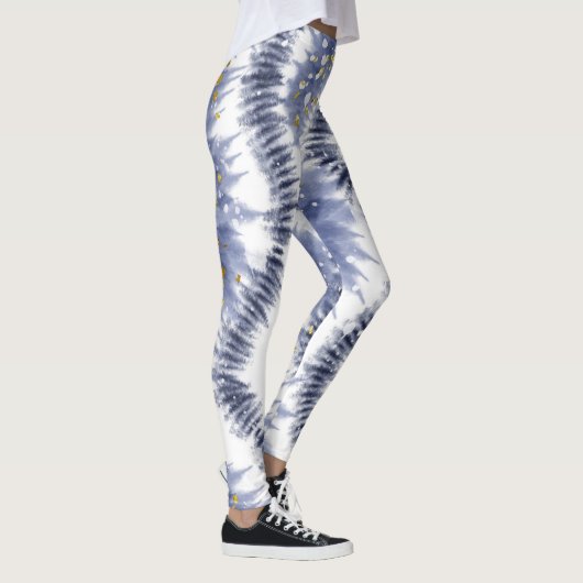 Trendy Paarse Glitter Tie Dye Leggings (Rechts)