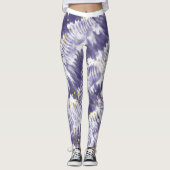 Trendy Paarse Glitter Tie Dye Leggings (Voorkant)