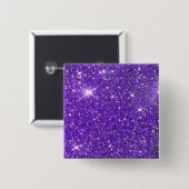 Trendy Paarse Glitterende Glans Glitters Vierkante Button 5,1 Cm (Voorkant /achterkant)