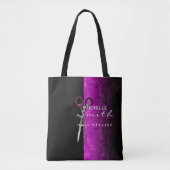Trendy paarse haarsalon canvas tas (Voorkant)