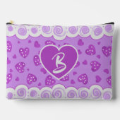 Trendy Paarse harten met Stippen en wervelingen Etui (Voorkant)