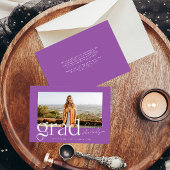 Trendy Paarse Klasse van het Moderne Afstuderen 20 Aankondiging