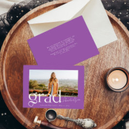 Trendy Paarse Klasse van het Moderne Afstuderen 20 Aankondiging