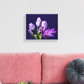 Trendy paarse krokusbloemen digitale kunst canvas afdruk (Insitu (Woonkamer))
