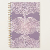 Trendy Paarse Lavendel Lace AI kunst Planner (Voorkant)