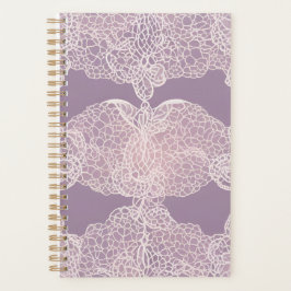 Trendy Paarse Lavendel Lace AI kunst Planner