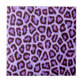 Trendy Paarse Leopard Pattern Tegeltje (Voorkant)