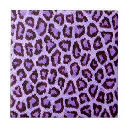 Trendy Paarse Leopard Pattern Tegeltje