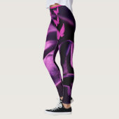 Trendy Paarse Lila Roze Vlinder Vrouwen Leggings (Links)